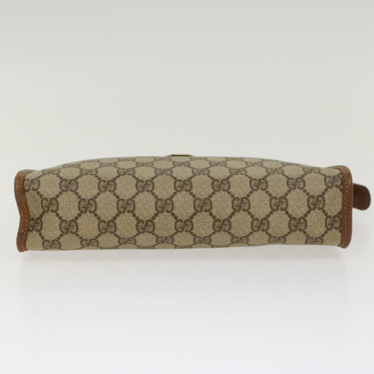 GUCCI GG Canvas Clutch Bag PVC Leather Beige 014•122•6063 ep903