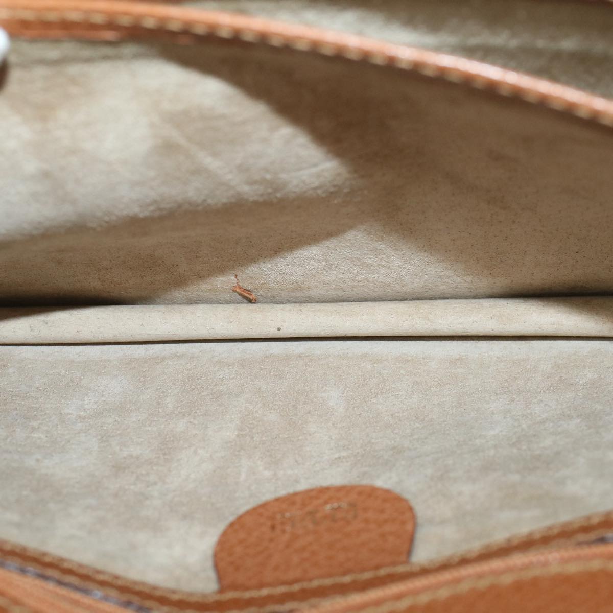 GUCCI Clutch Bag Leather Brown ep904