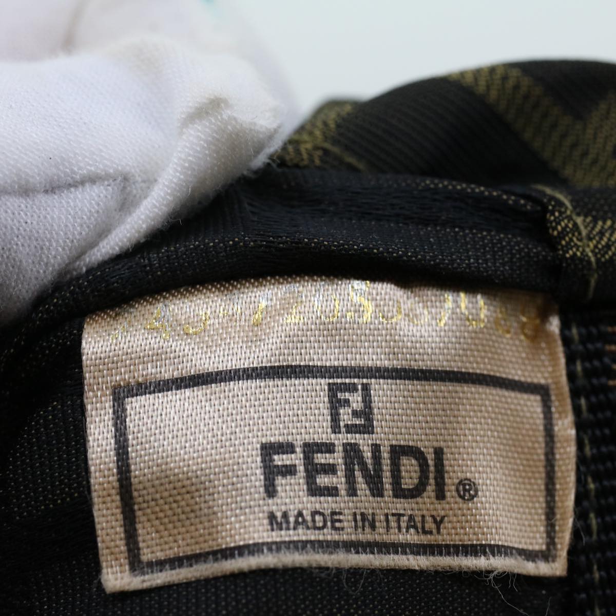 FENDI Zucca Canvas Tote Bag Black Brown ep938