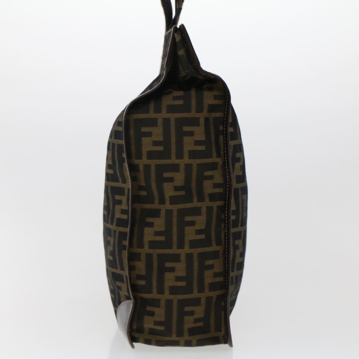 FENDI Zucca Canvas Tote Bag Black Brown ep938