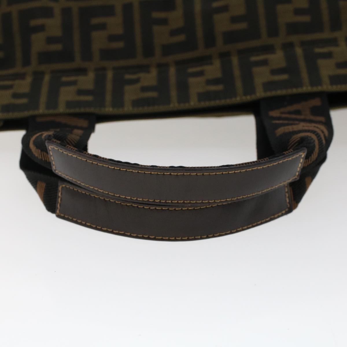 FENDI Zucca Canvas Tote Bag Black Brown ep938
