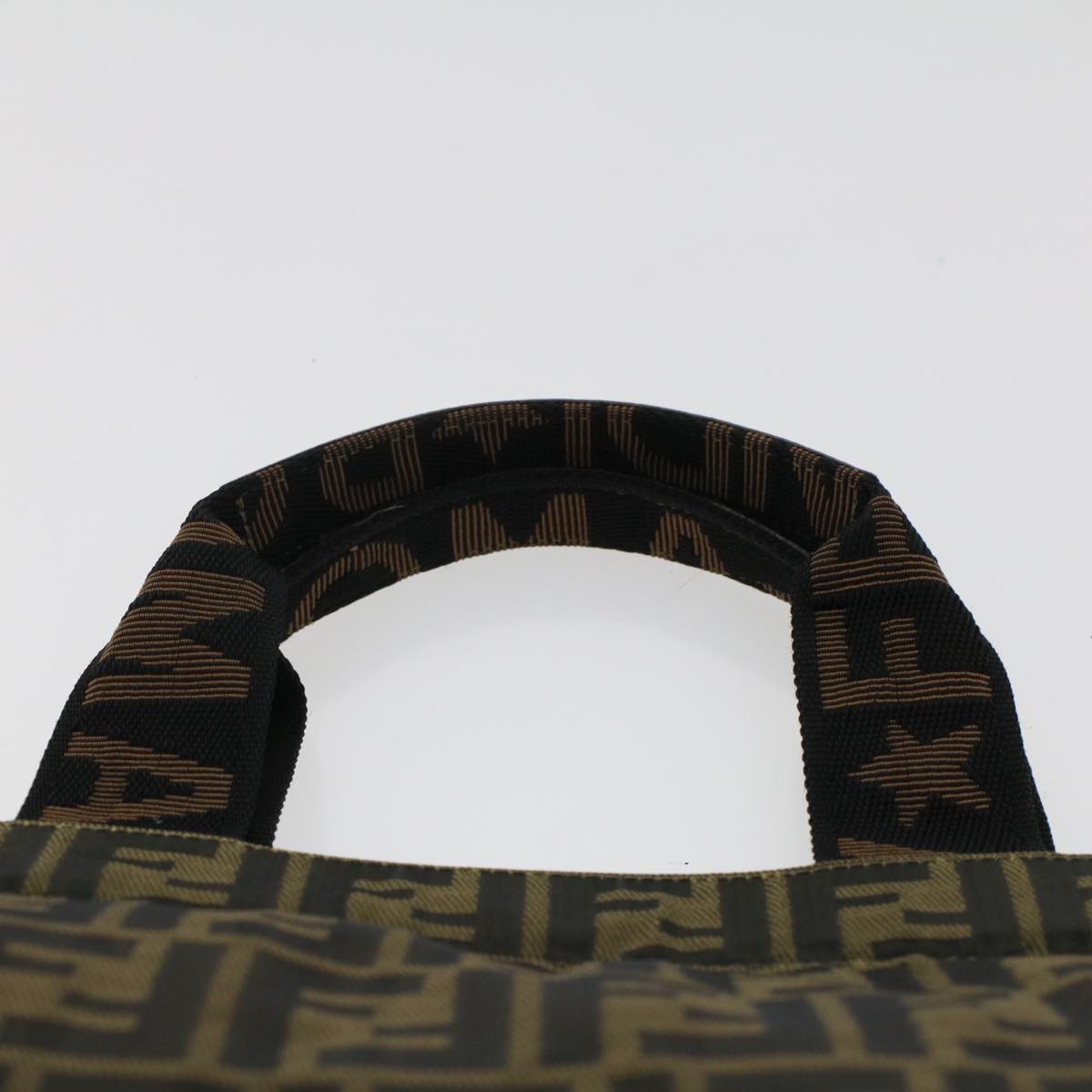 FENDI Zucca Canvas Tote Bag Black Brown ep938