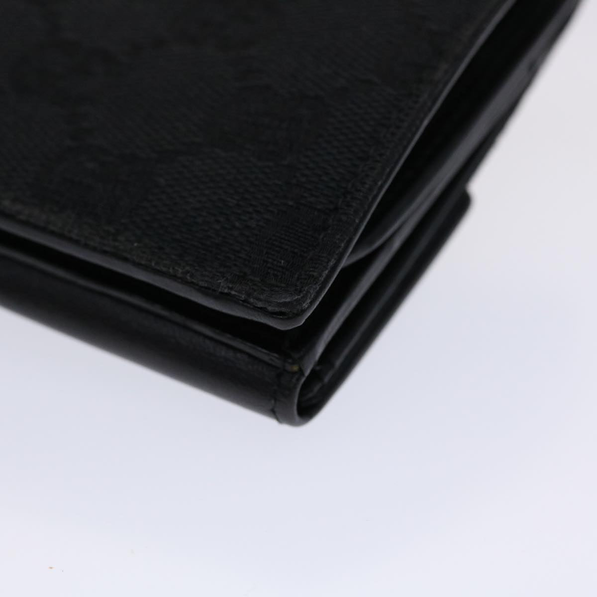 GUCCI GG Canvas Jackie Long Wallet Leather Black ep953