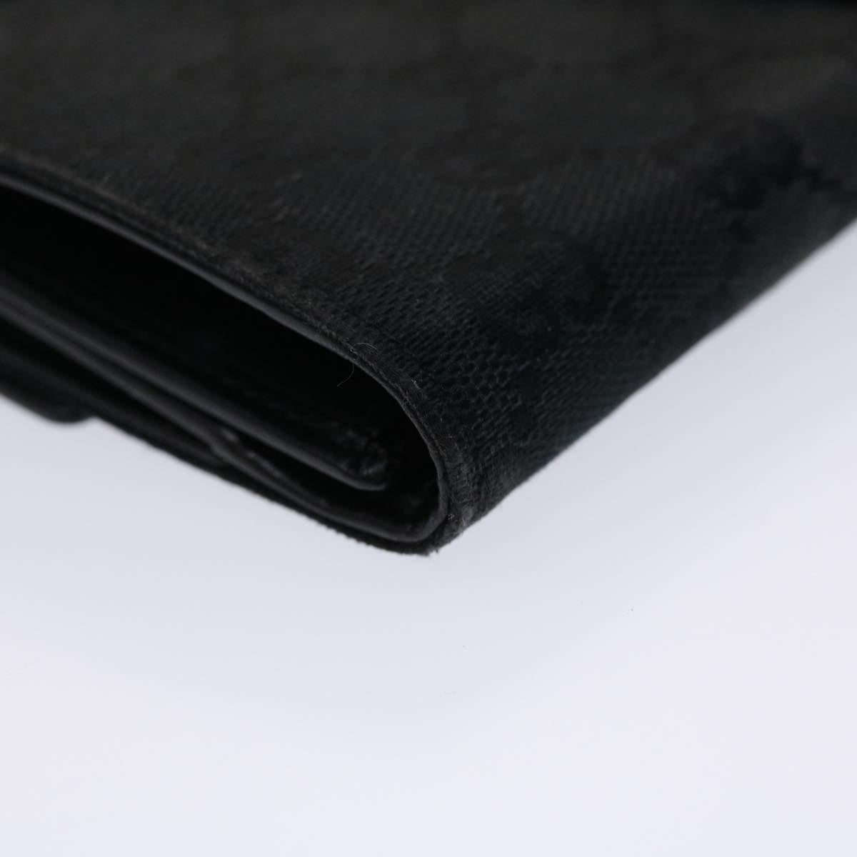 GUCCI GG Canvas Jackie Long Wallet Leather Black ep953