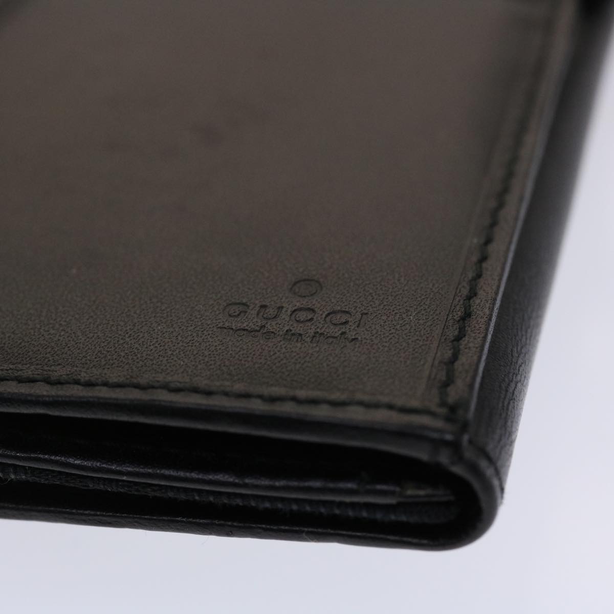 GUCCI GG Canvas Jackie Long Wallet Leather Black ep953