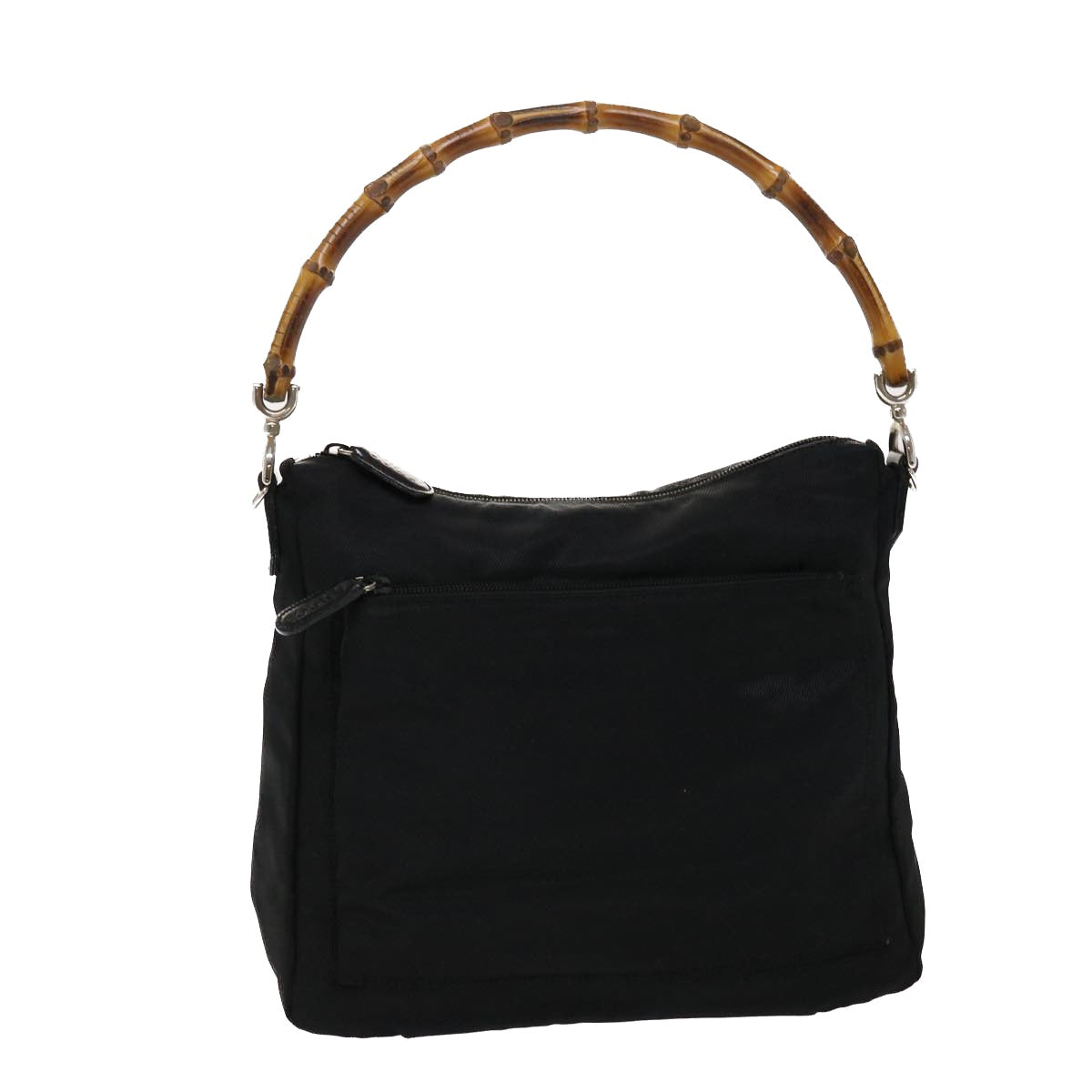GUCCI Bamboo Shoulder Bag Nylon Black 000•2032•0509 ep970