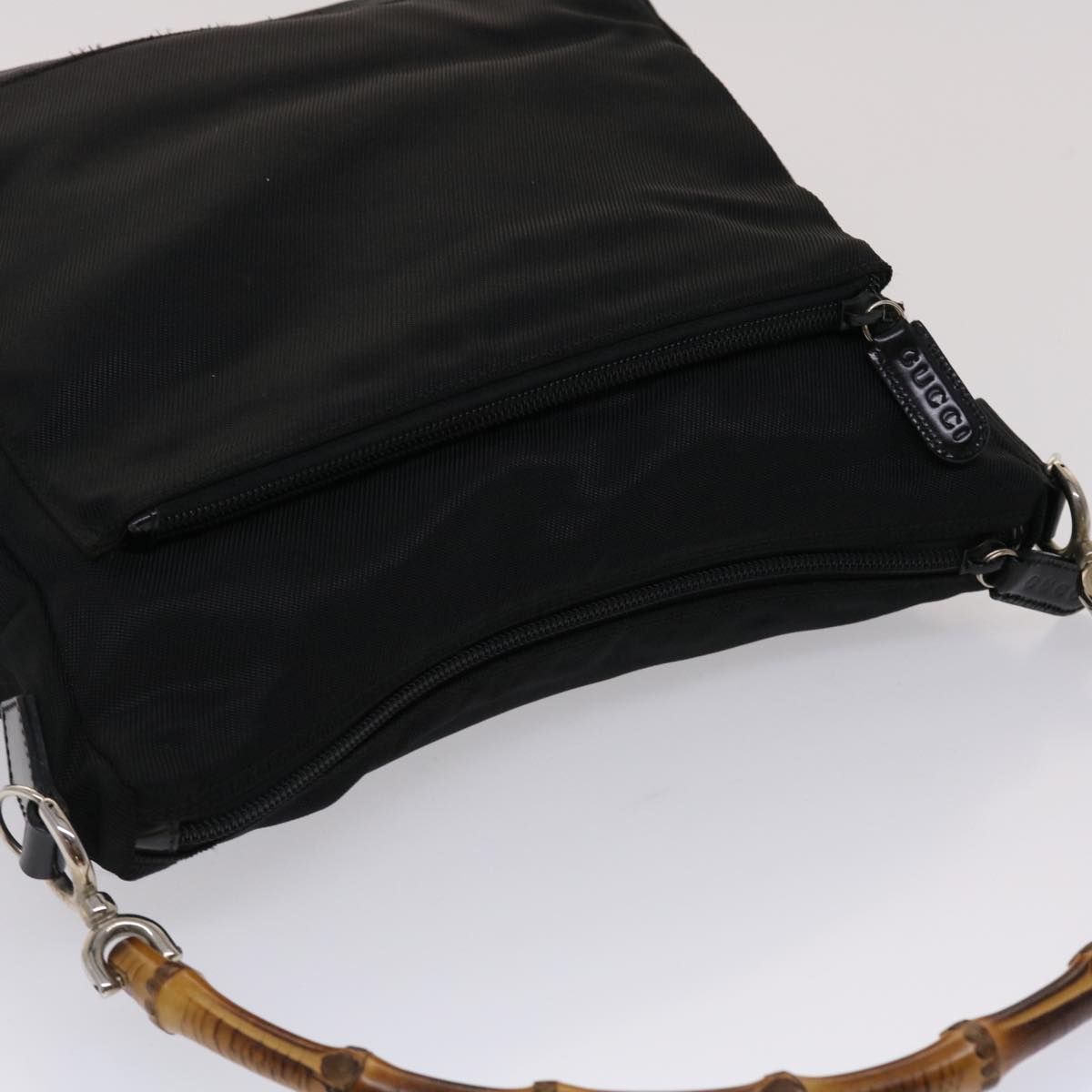 GUCCI Bamboo Shoulder Bag Nylon Black 000•2032•0509 ep970