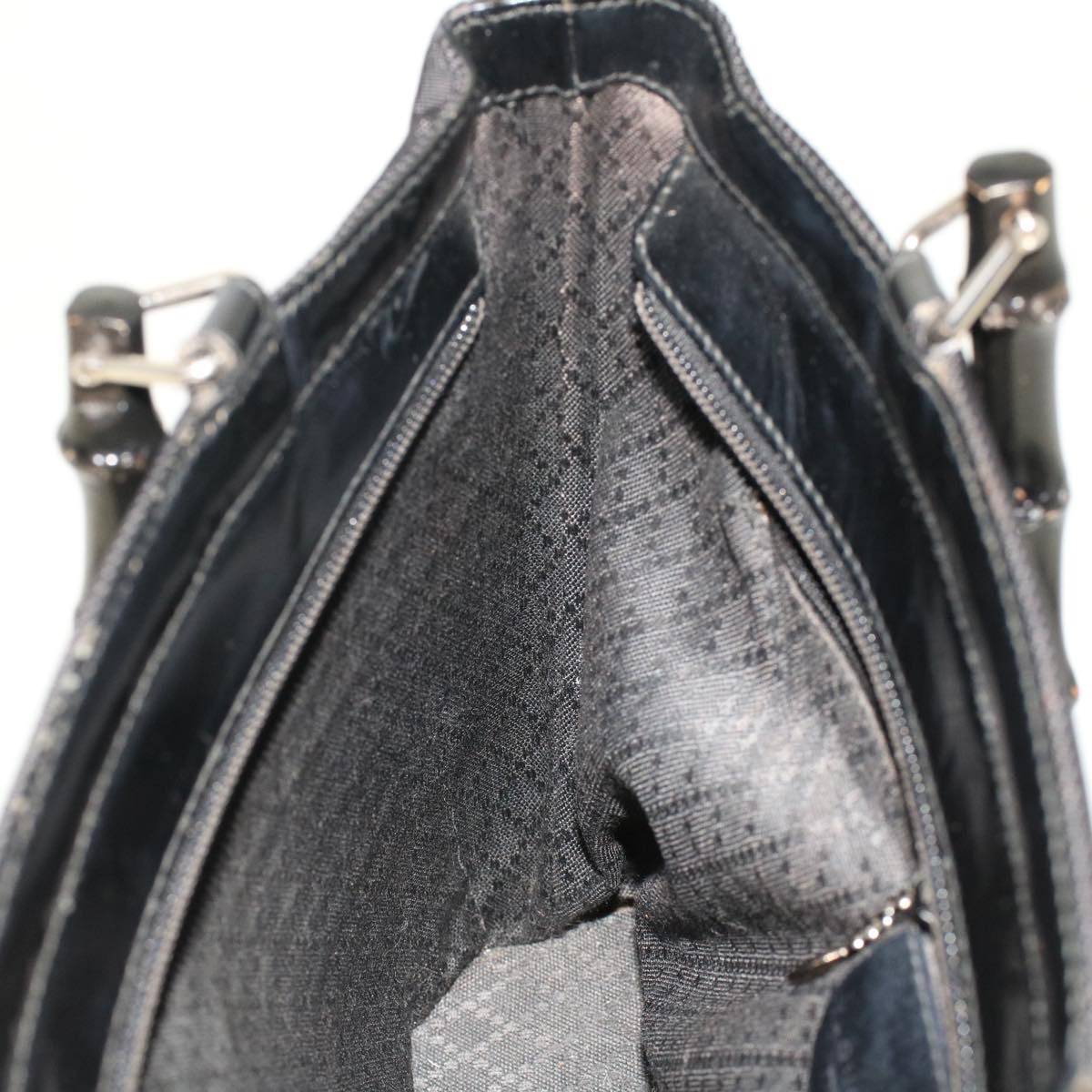 GUCCI Bamboo Shoulder Bag Nylon Black 000•1705•0588 ep982