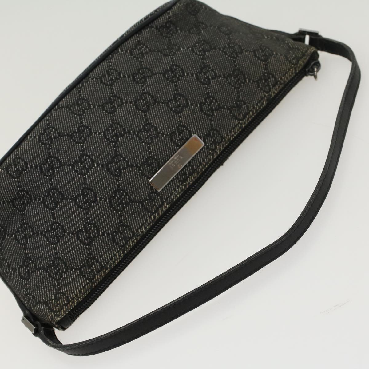 GUCCI GG Canvas Accessory Pouch Black 07198 ep988