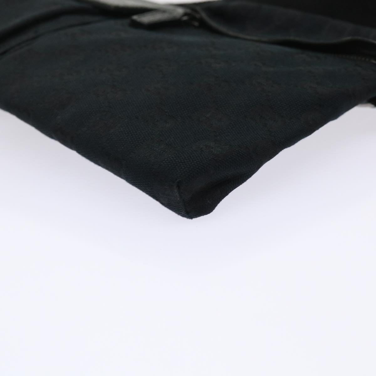 GUCCI GG Canvas Waist bag Leather Black 28566 ep995