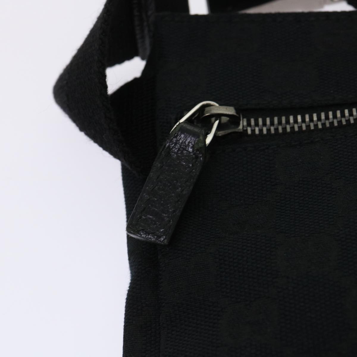 GUCCI GG Canvas Waist bag Leather Black 28566 ep995