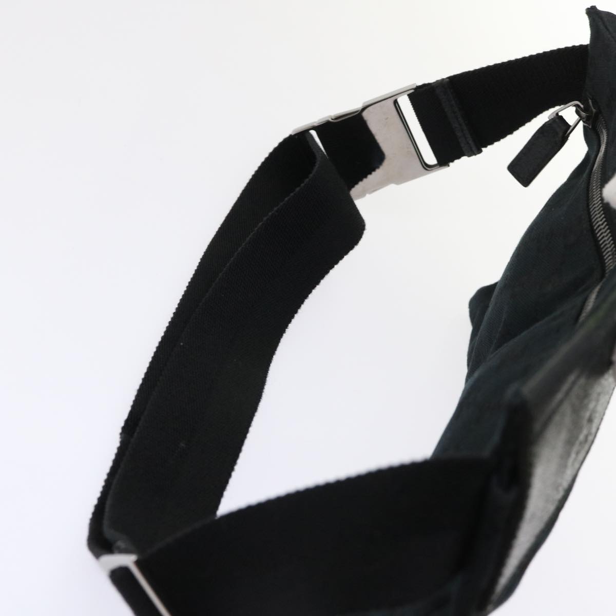 GUCCI GG Canvas Waist bag Leather Black 28566 ep995