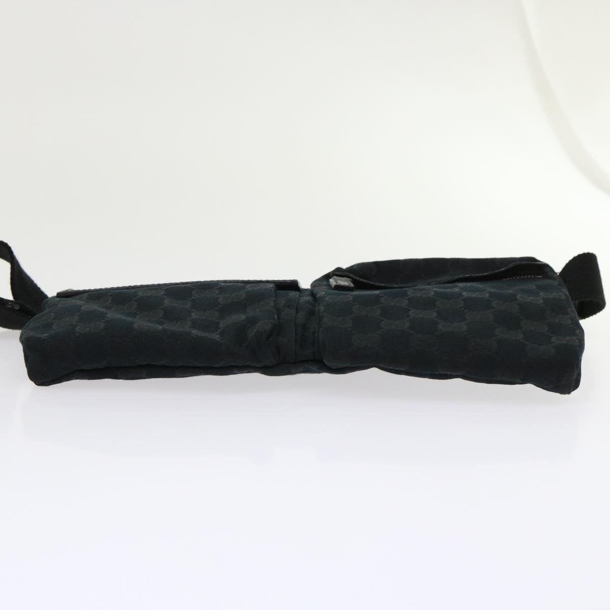 GUCCI GG Canvas Waist bag Leather Black 28566 ep995