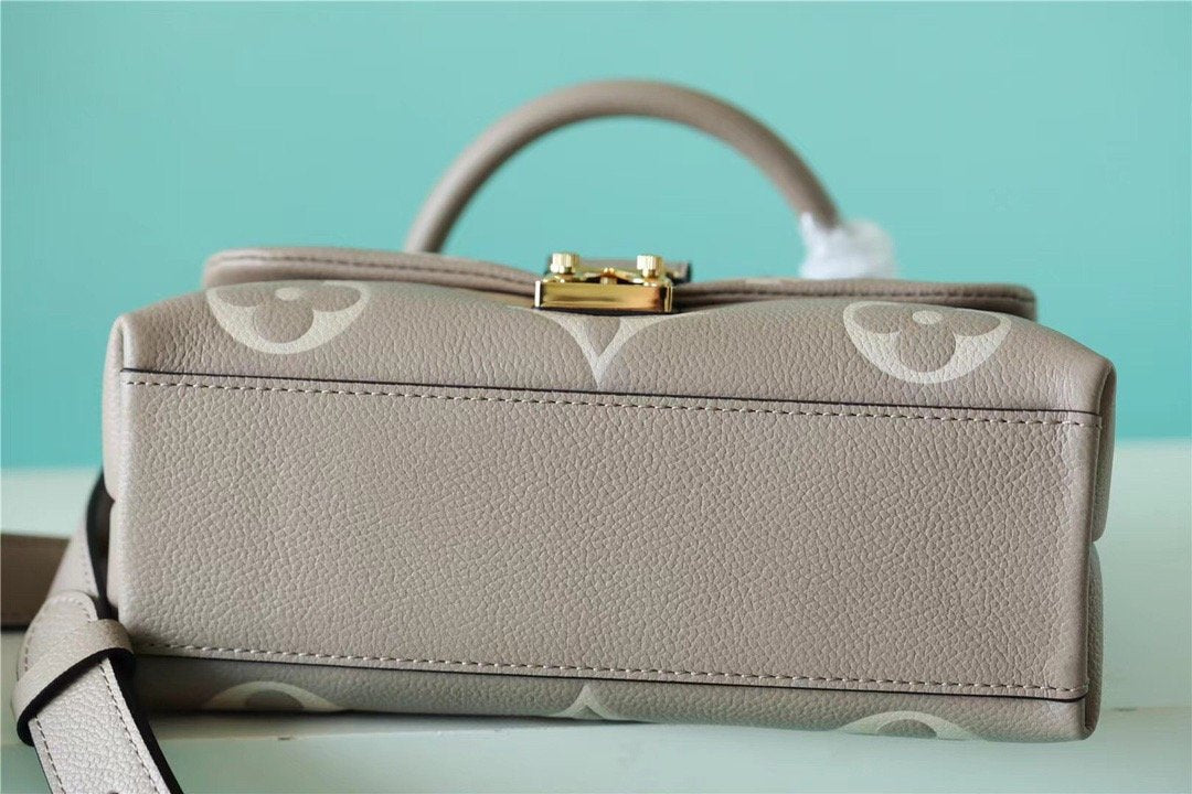 LV Madeleine GLAMI Monogram Empreinte Dove Gray/ Creme Beige For Women,  Shoulder and Crossbody Bags 9.4in/24cm LV
