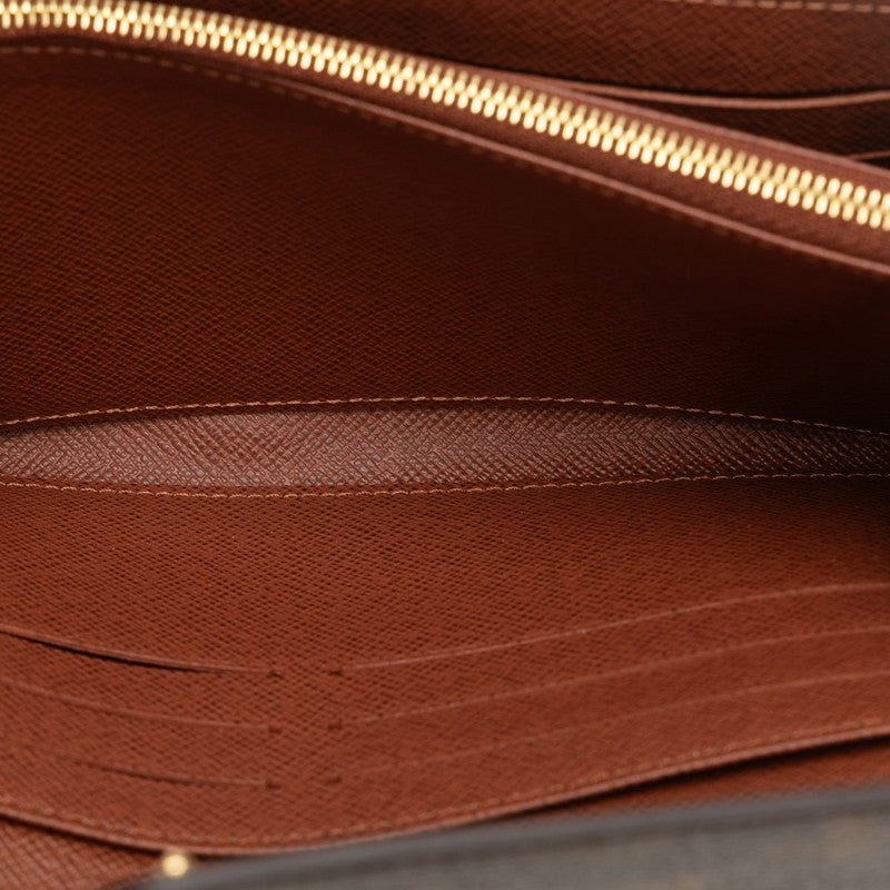 Louis Vuitton Monogram Portefolio Sarah Long Wallet M60531 Brown PVC Leather  Louis Vuitton