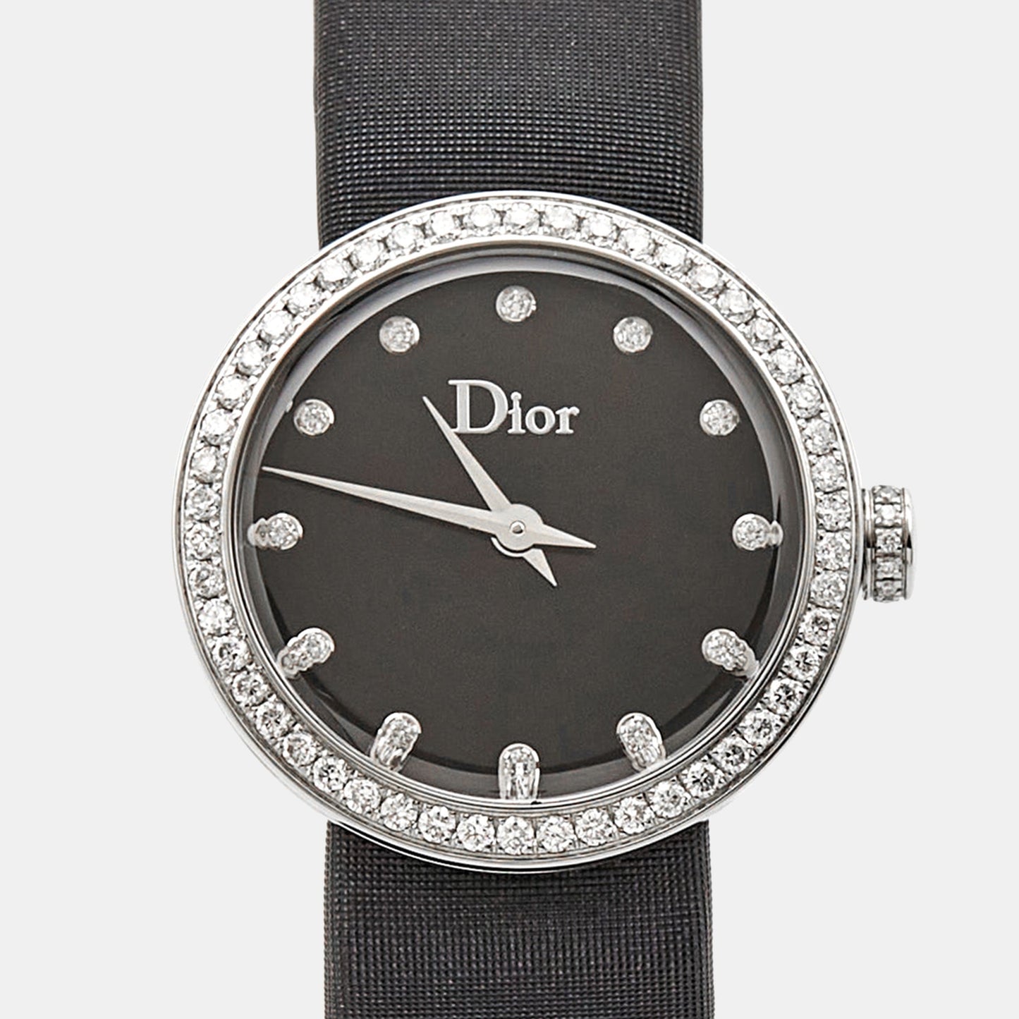 Dior Black Stainless Steel Diamond Satin La D De Dior Cd043114A002 Women Wristwatch 25 Mm