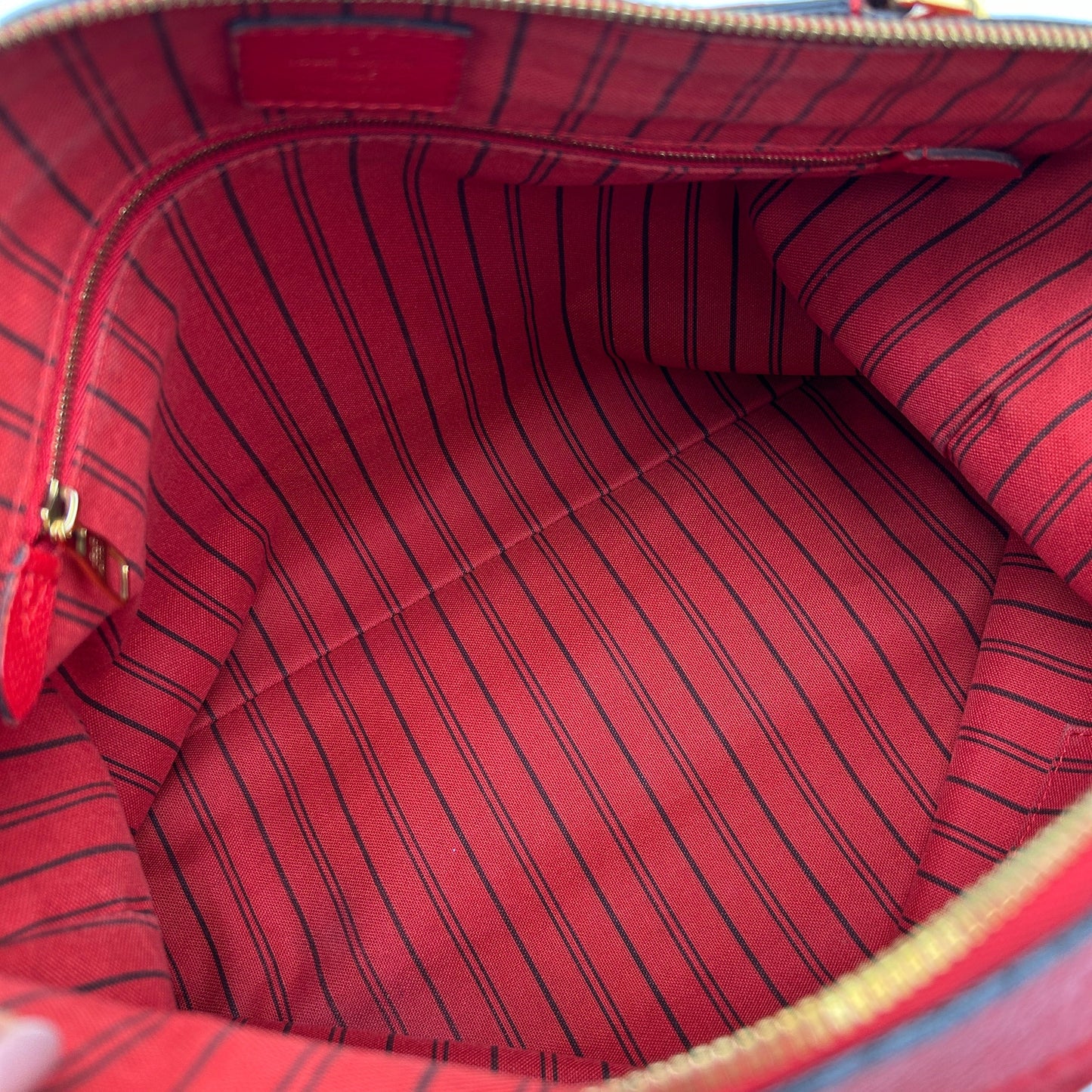 Louis Vuitton Monogram Empreinte Bastille PM Red Tote Bag