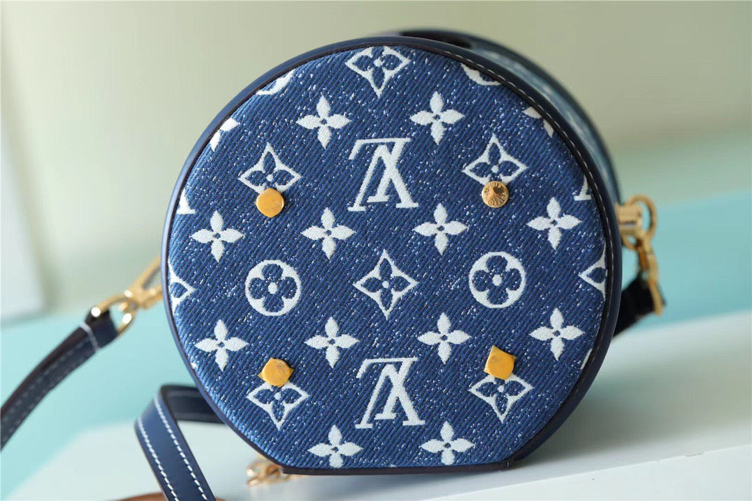 LV Cannes Monogram Denim By Nicolas Ghesquiere For Women, WomenÃ¢â‚¬â„¢s Bags, Shoulder And Crossbody Bags 6.7in/17cm LV