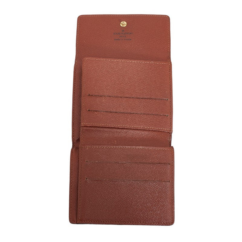 Louis Vuitton Monograms Portmoney Vie Cult Credy Three Folded Wallet M61652 Brown PVC Leather  Louis Vuitton