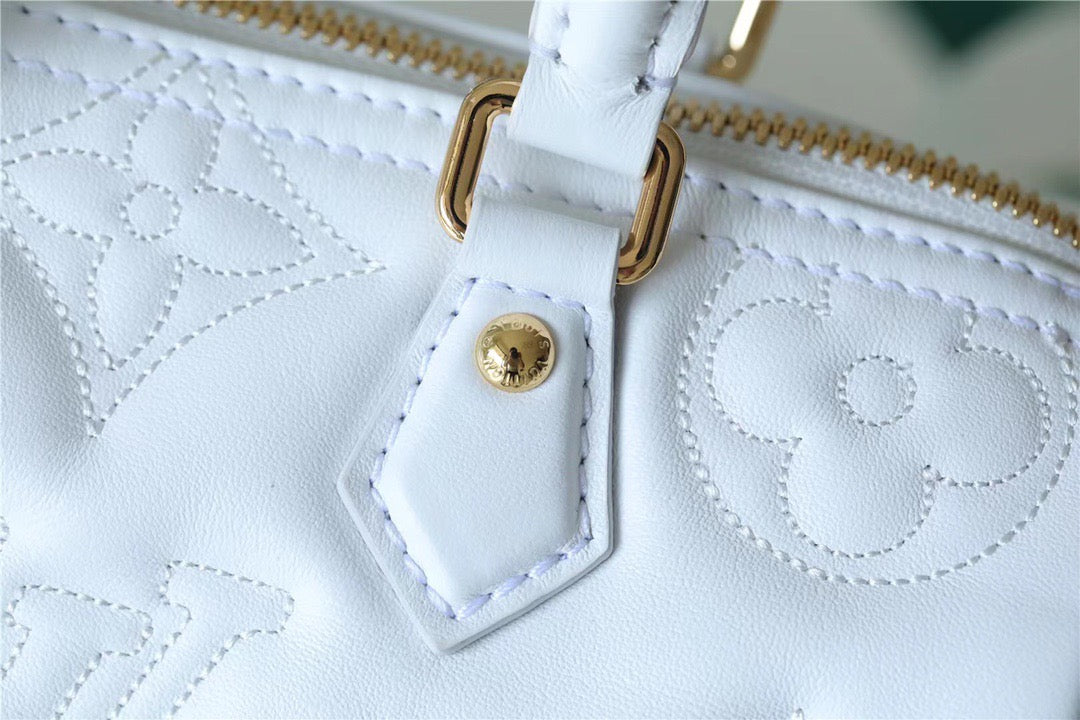 LV Papillon GLAMI Bag Classic Monogram For Women 20cm White LV M59827