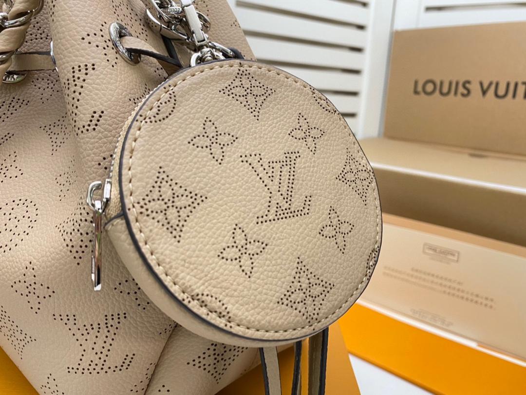 LV Bella Bucket Bag Mahina Galet Grey For Women, WomenÃ¢â‚¬â„¢s Handbags, Shoulder And Crossbody Bags 7.5in/22cm LV M57201