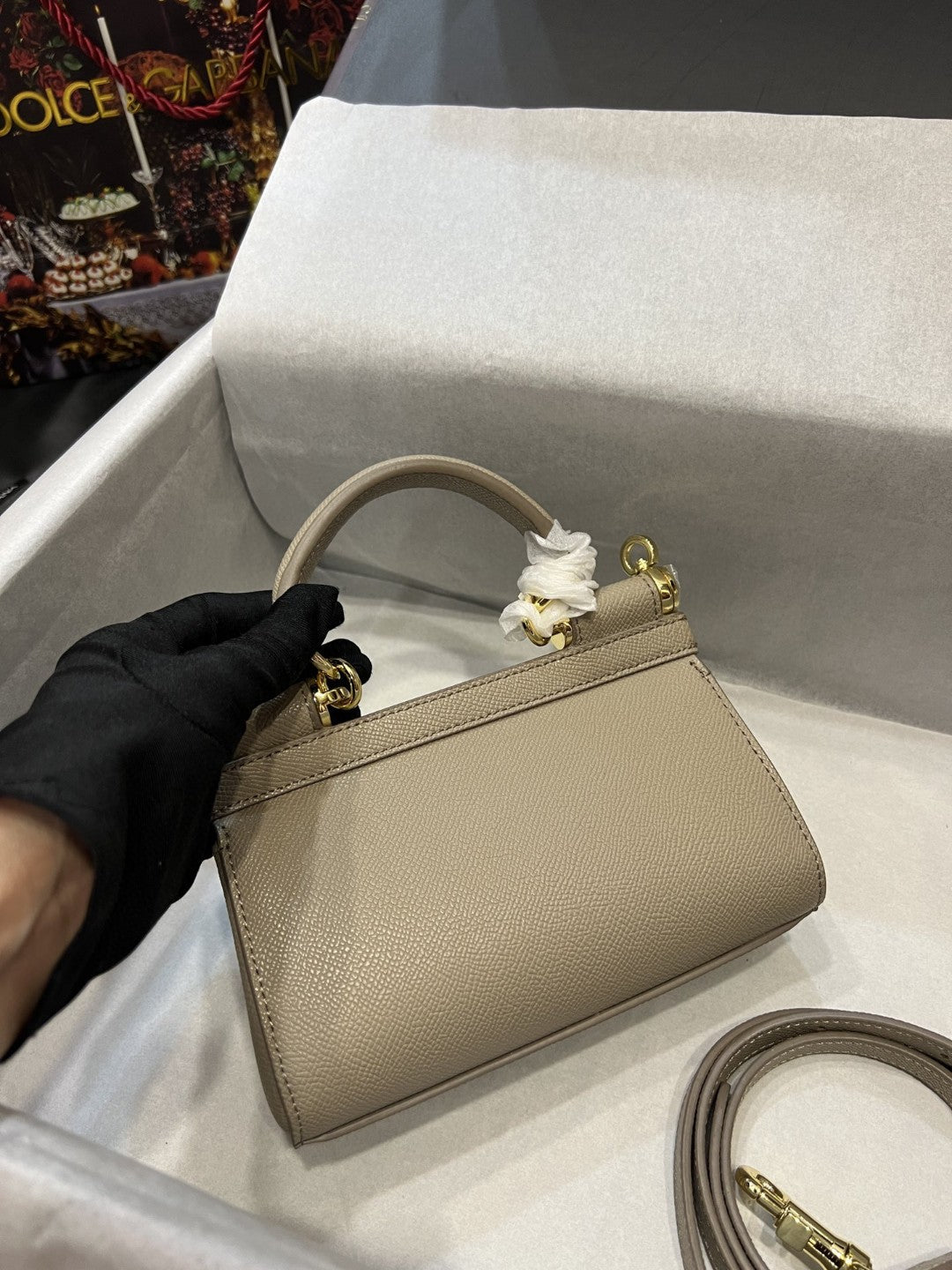GLAMI Small Sicily Bag In Dauphine Beige For Women 7.5in/19cm GLAMI