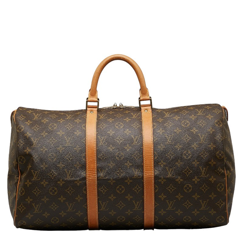 Louis Vuitton Monogram Keiphorus 50 Boston Bag Shoulder Bag 2WAY M41426 Brown PVC Leather  Louis Vuitton