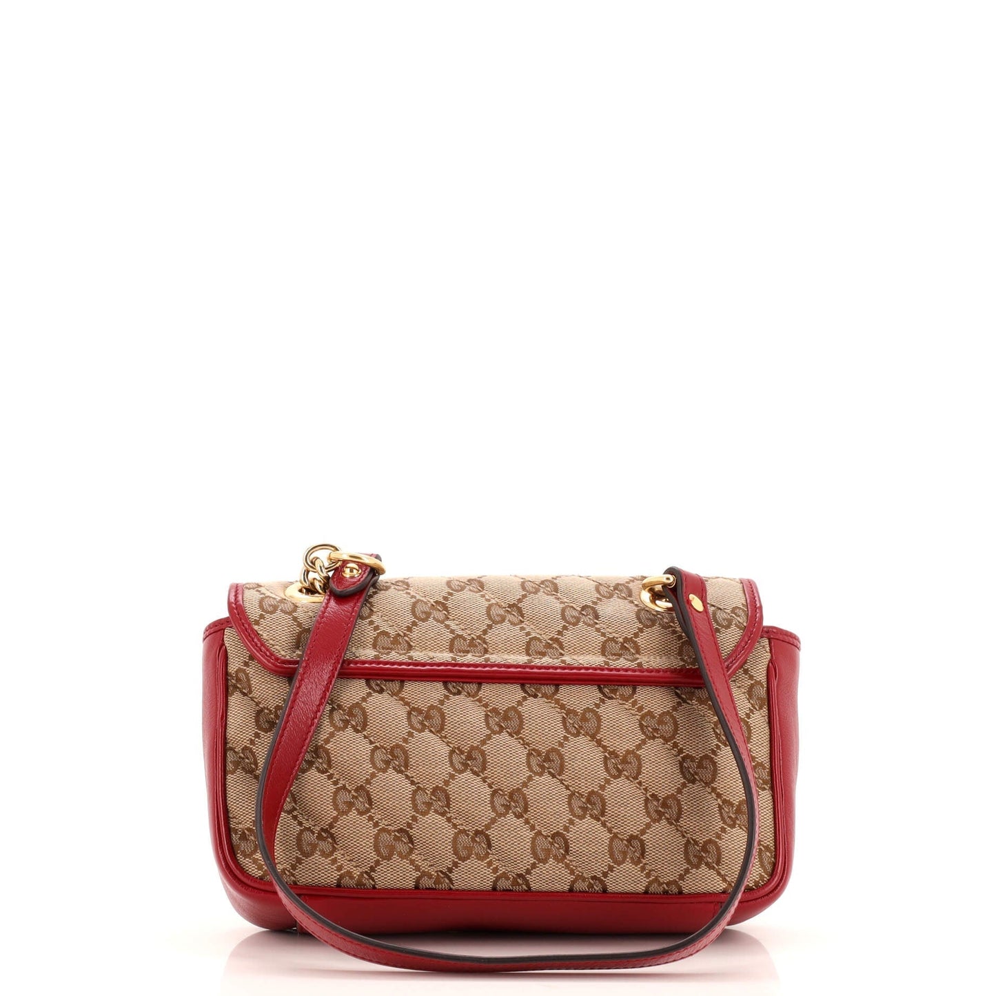 GG Marmont Flap Bag Diagonal Quilted GG Canvas Mini