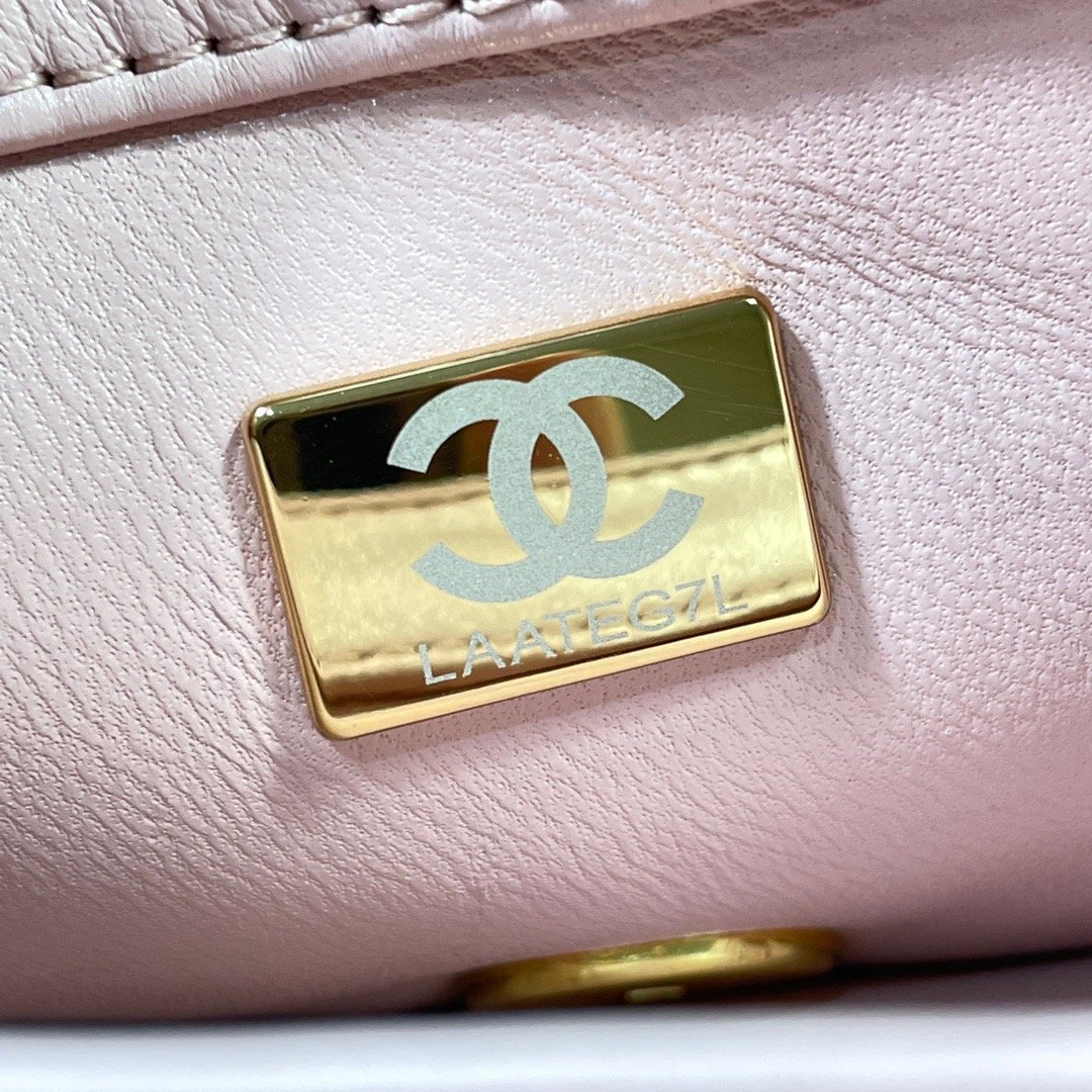 CHLMini Flap Bag Gold Hardware PiNike For Women, Women’s Handbags, Shoulder Bags 6.7in/17cm AS3365