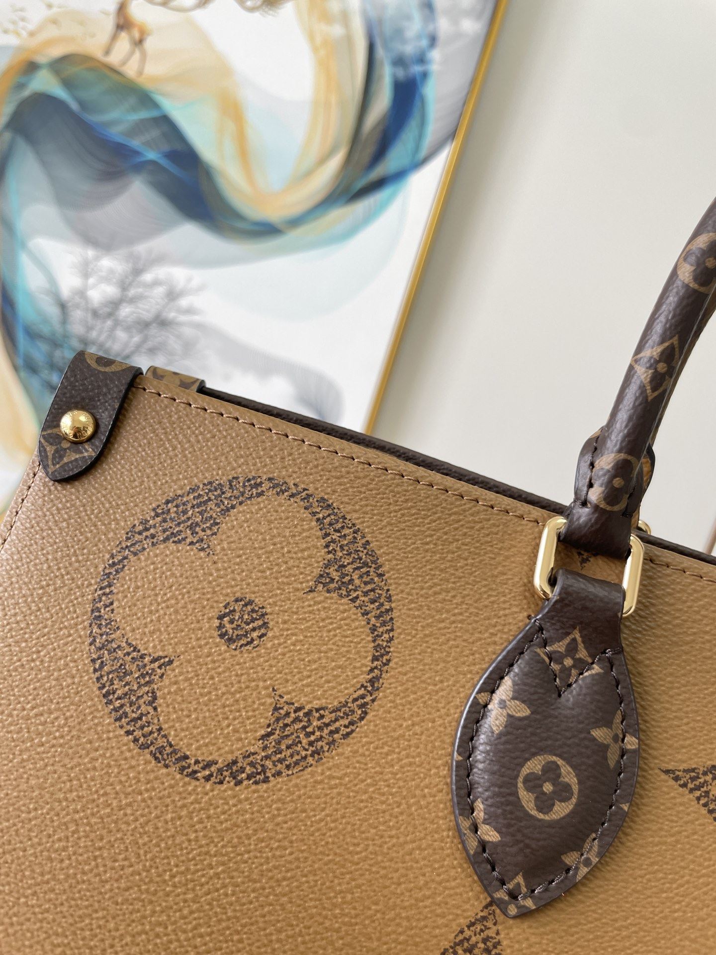 LV OnTheGo GM Tote Bag Monogram And Monogram Reverse Canvas For Women, WomenÃ¢â‚¬â„¢s Handbags 16.1in/41cm LV M44576