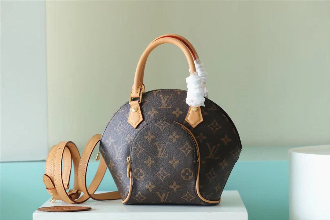 LV Ellipse GLAMI Handbag Created By Nicolas Ghesquiere From Classic Monogram Canvas For Women Brown 23cm/8.9in LV