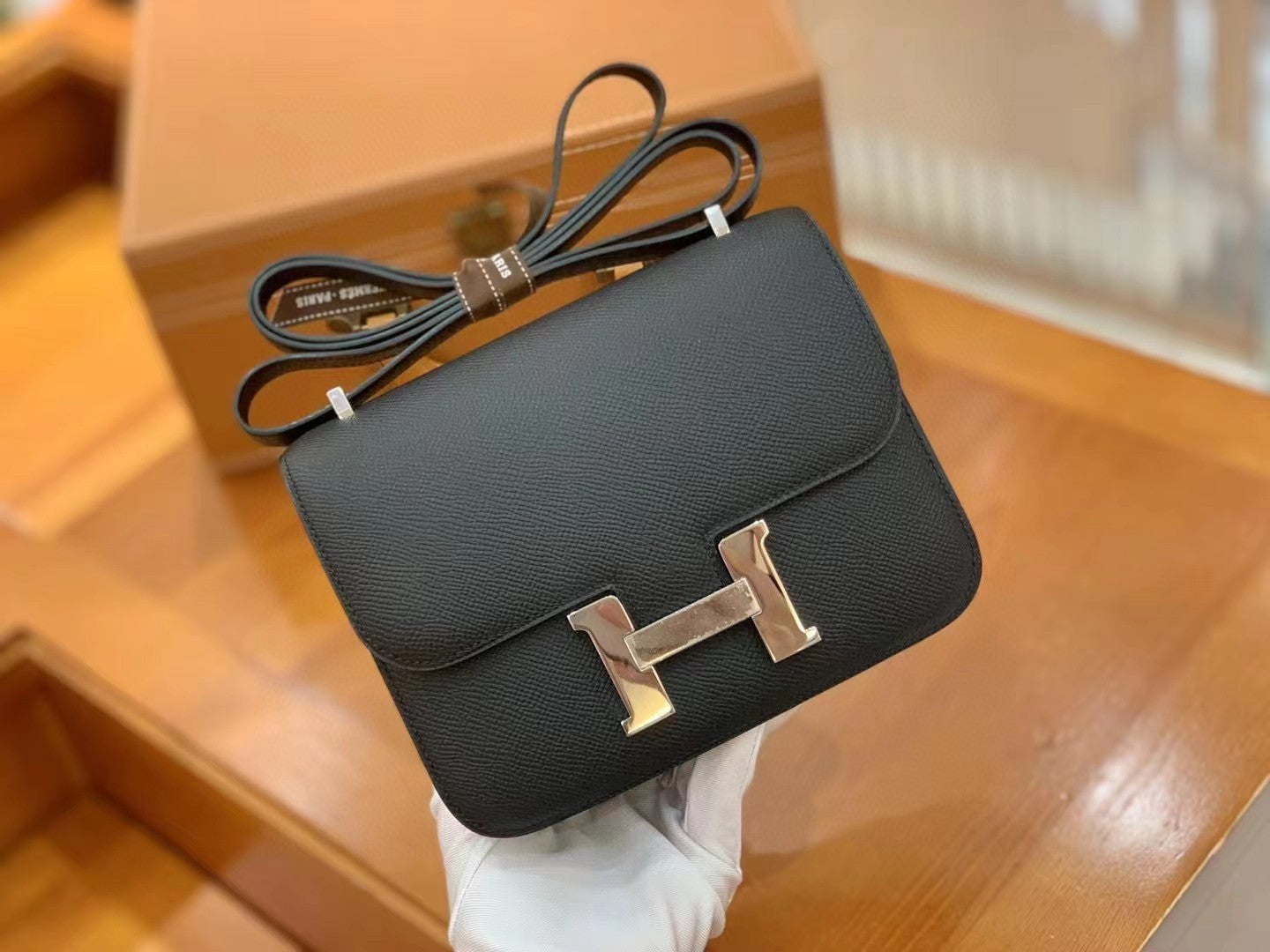 GLAMI ConstanGLAMI 23 Epsom Black For Women, Handbags, Shoulder Bag 9in/23cm