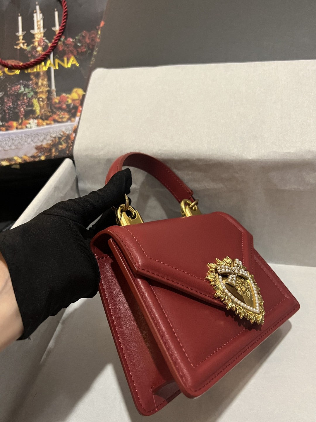 GLAMI Small Devotion Bag In Plain Burgundy For Women 7.5in/19cm GLAMI