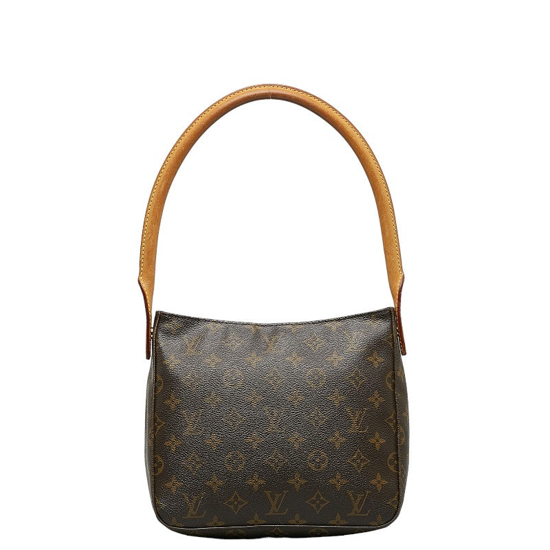Louis Vuitton Monogram Looping MM Shoulder Bag M51146 Brown PVC Leather Lady Louis Vuitton
