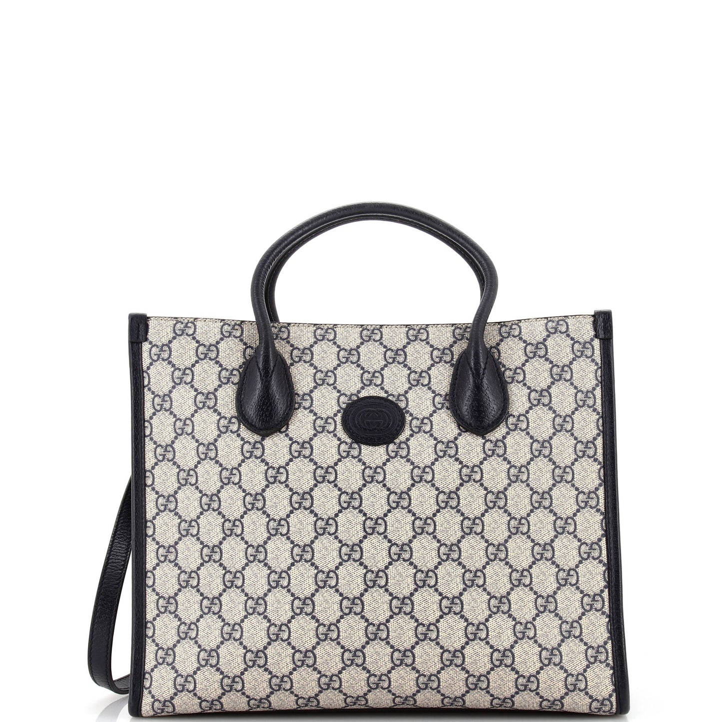 Structured Top Handle Open Tote GG Coated Canvas Small