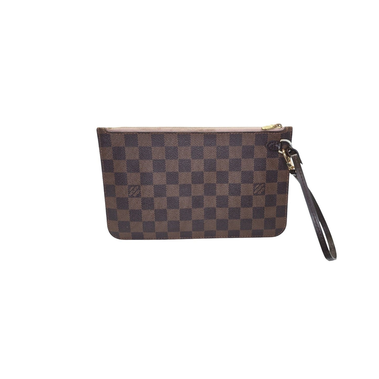 Louis Vuitton Damier Ebene Neverfull Pochette Wristlet