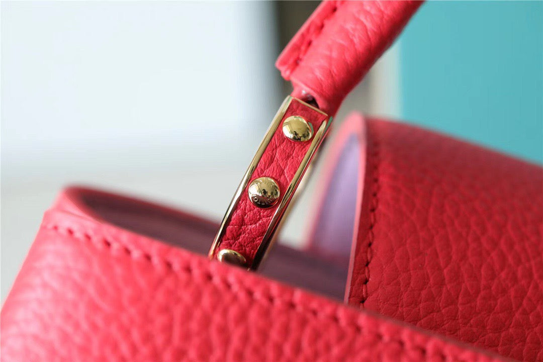 LV Capucines GLAMI Taurillon Red For Women, WomenÃ¢â‚¬â„¢s Bags, Shoulder And Crossbody Bags 10.6in/27cm LV