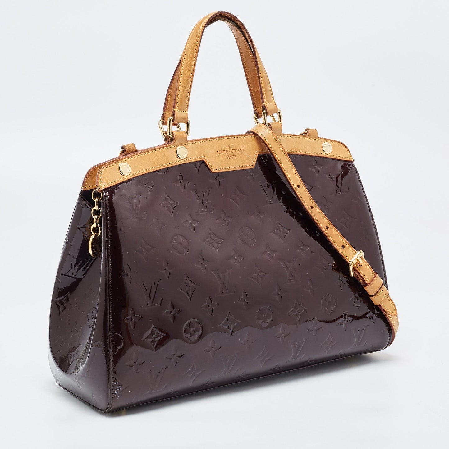 Louis Vuitton Amarante Monogram Vernis Brea Mm Bag