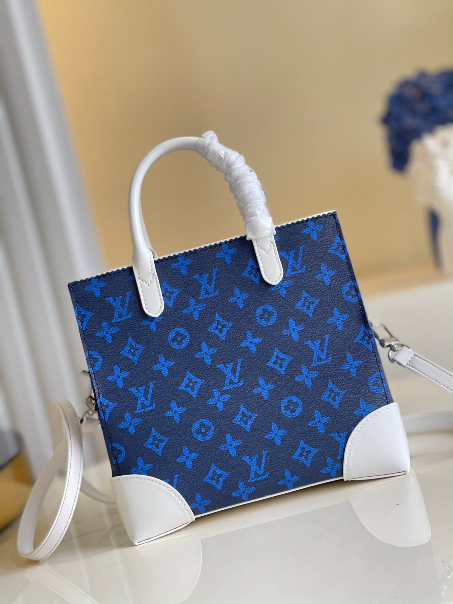 LV Litter Bag Vintage Monogram Canvas Blue By Virgil Abloh For Men, MenÃ¢â‚¬â„¢s Bags, Shoulder And Crossbody Bags 9.4in/24cm LV
