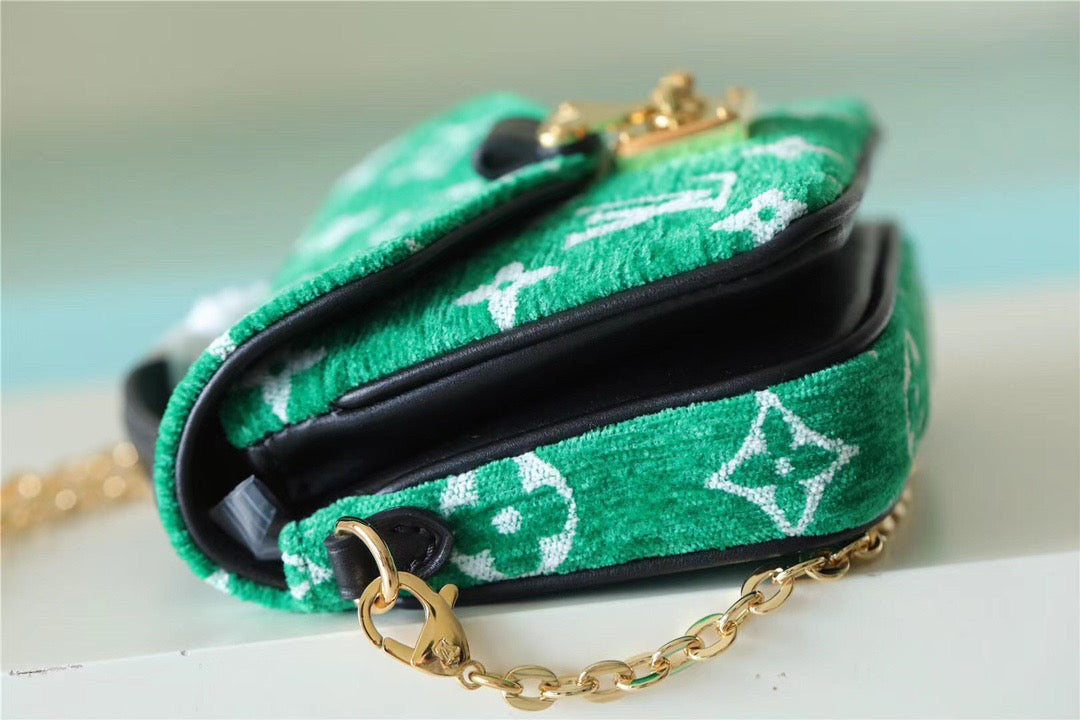 LV Micro Metis Monogram Jacquard Green For Women, WomenÃ¢â‚¬â„¢s Handbags, Shoulder And Crossbody Bags 5.5in/14cm LV M81127