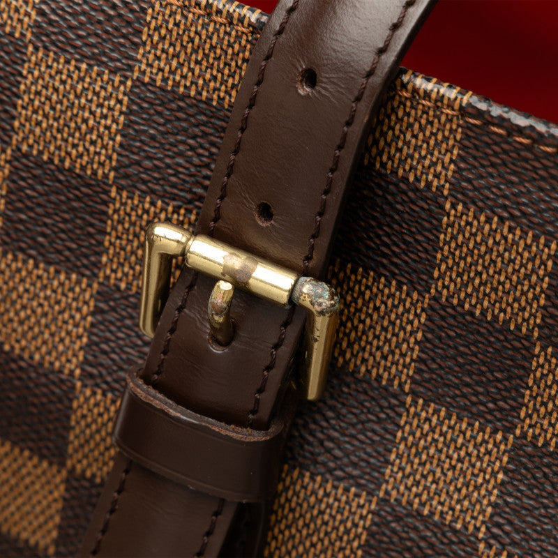 Louis Vuitton Damier Chelsea Tote Bag N51119 Brown PVC Leather  Louis Vuitton
