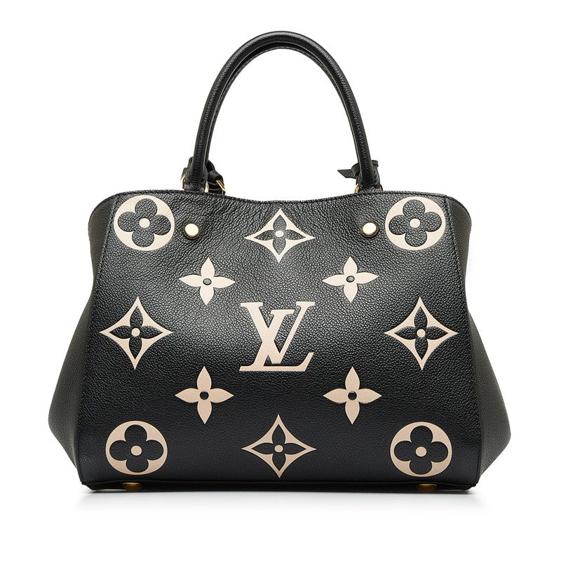 LOUIS VUITTON Montaigne MM in Monogram Grain Calfskin Black M45499