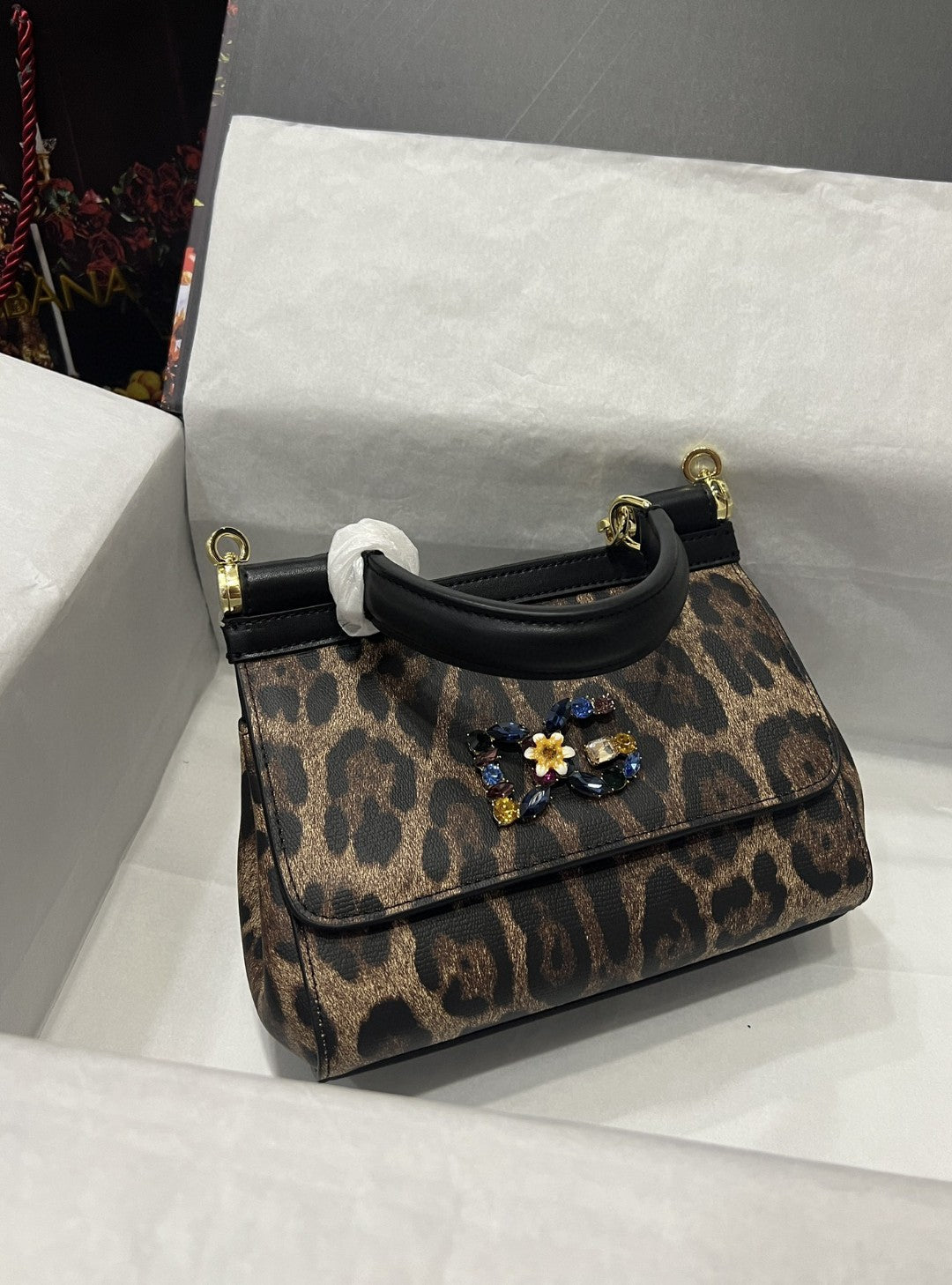 GLAMI Sicily Bag In Leopard-Print Pony Hair Multicolour For Women 7.9in/20cm GLAMI
