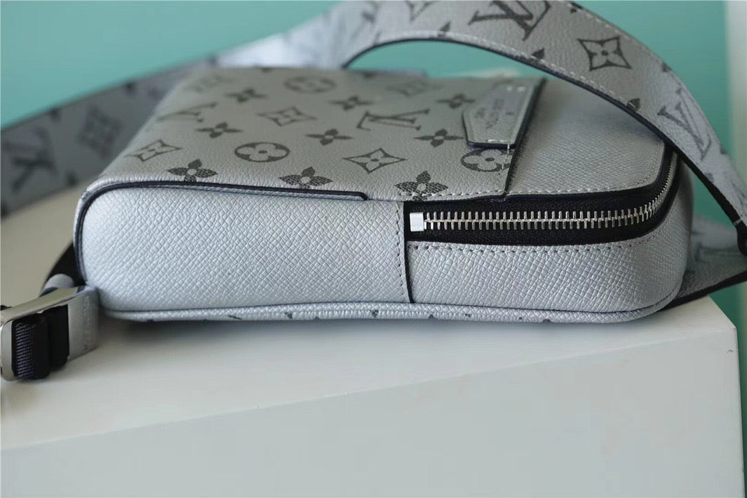 LV Outdoor Sling Bag Taigarama Gunmetal Gray For Men, Bags, Crossbody Bags 8.3in/21cm LVÃ‚Â 