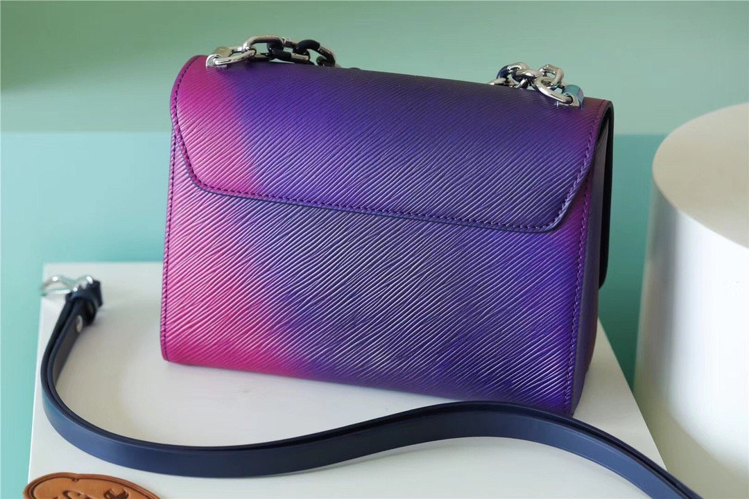 LV Twist PM Bag, Shoulder and Cross Body Bags For Women GraGLAMIent Blue 7.5in/19cm LV M59896