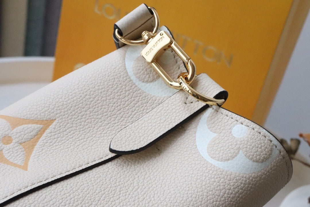 LV NeoNoe GLAMI Bucket Bag Monogram Empreinte Cream/Saffron For Women, WomenÃ¢â‚¬â„¢s Bags, Shoulder Bags 7.9in/20cm LV M45716