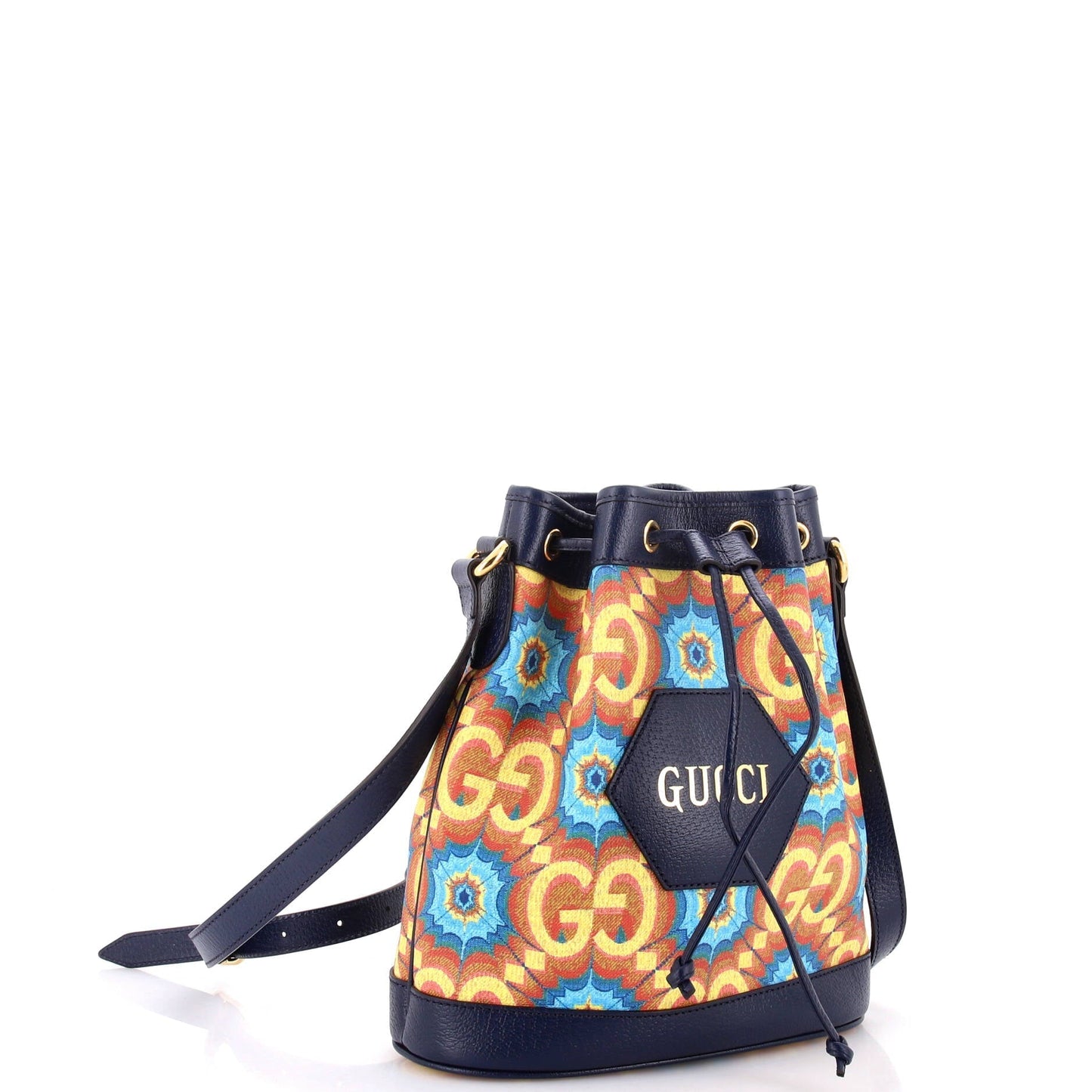 Aria 100th Anniversary Bucket Bag Kaleidoscope Print GG Coated Canvas