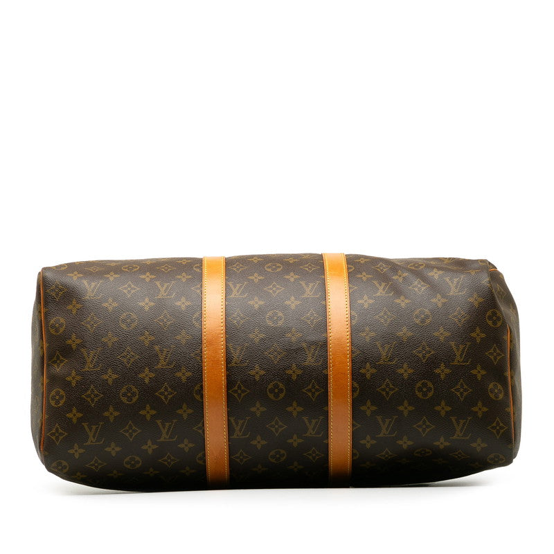 Louis Vuitton Monogram Keepall 50 Boston Bag Travel Bag M41426 Brown PVC Leather  Louis Vuitton