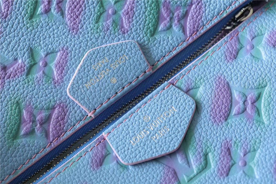 LV Multi Pochette AcGLAMIssoires Monogram Empreinte Blue For Women, WomenÃ¢â‚¬â„¢s Handbags 9.4in/24cm LVÃ‚Â 
