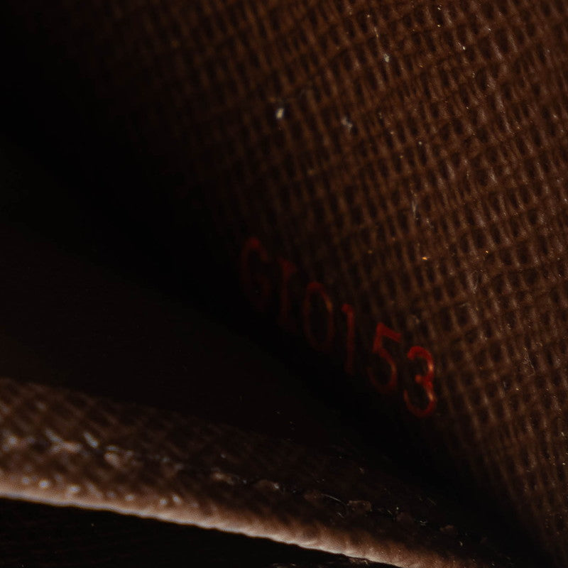 Louis Vuitton Damiere Zippie Wallet Round Fashner Long Wallet N60015 Brown PVC Lady Louis Vuitton